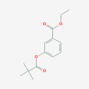 Ethyl 3-[(2,2-dimethylpropanoyl)oxy]benzoate