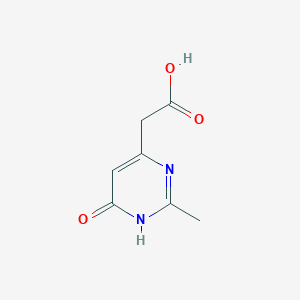 B1417814 (6-Hydroxy-2-methyl-pyrimidin-4-YL)-acetic acid CAS No. 54506-80-8