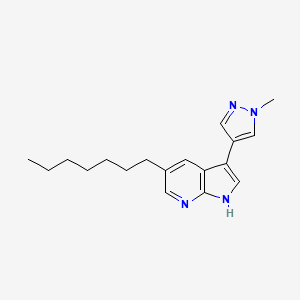 5-Heptyl-3-(1-methyl-1H-pyrazol-4-yl)-1H-pyrrolo[2,3-b]pyridine