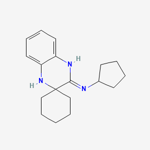 molecular formula C18H25N3 B1417819 N-环戊基-1'H-螺[环己烷-1,2'-喹喔啉]-3'-胺 CAS No. 1170648-37-9
