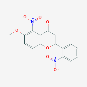 6-Methoxy-5-nitro-2-(2-nitrophenyl)-4H-1-benzopyran-4-one