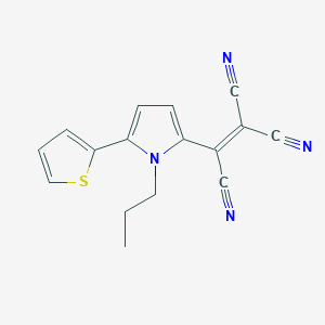 [1-Propyl-5-(thiophen-2-yl)-1H-pyrrol-2-yl]ethene-1,1,2-tricarbonitrile