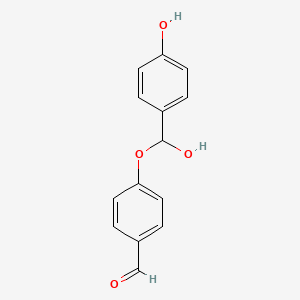 4-[Hydroxy(4-hydroxyphenyl)methoxy]benzaldehyde