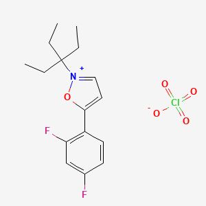 5-(2,4-Difluorophenyl)-2-(3-ethylpentan-3-yl)-1,2-oxazol-2-ium perchlorate