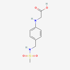 molecular formula C10H14N2O4S B14178259 N-(4-{[(Methanesulfonyl)amino]methyl}phenyl)glycine CAS No. 851680-14-3