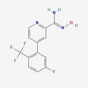 molecular formula C13H9F4N3O B1417833 4-(5-氟-2-三氟甲基苯基)-N-羟基-吡啶-2-甲酰胺 CAS No. 1219454-53-1