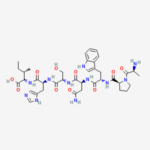 molecular formula C38H53N11O10 B14178373 L-Alanyl-L-prolyl-L-tryptophyl-L-asparaginyl-L-seryl-L-histidyl-L-isoleucine CAS No. 852446-03-8