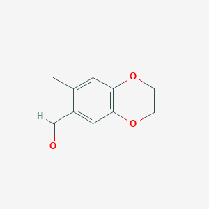 molecular formula C10H10O3 B1417839 7-Methyl-2,3-dihydro-1,4-benzodioxine-6-carbaldehyde CAS No. 724791-20-2