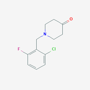 molecular formula C12H13ClFNO B1417841 1-[(2-氯-6-氟苯基)甲基]哌啶-4-酮 CAS No. 1082545-19-4