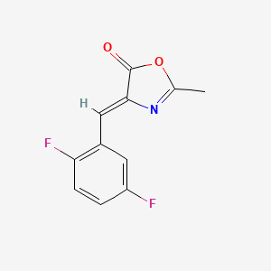 molecular formula C11H7F2NO2 B1417848 4-(2,5-二氟苄叉亚甲基)-2-甲基恶唑-5(4H)-酮 CAS No. 1017294-08-4