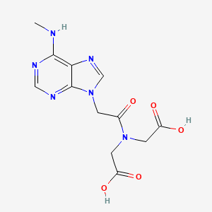 molecular formula C12H14N6O5 B14178576 Glycine, N-(carboxymethyl)-N-[2-[6-(methylamino)-9H-purin-9-yl]acetyl]- CAS No. 918334-51-7