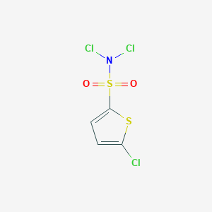 molecular formula C4H2Cl3NO2S2 B14178580 N,N,5-Trichlorothiophene-2-sulfonamide CAS No. 847754-94-3