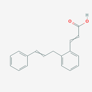 molecular formula C18H16O2 B14178609 3-[2-(3-Phenylprop-2-EN-1-YL)phenyl]prop-2-enoic acid CAS No. 847447-33-0