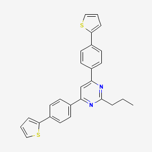 molecular formula C27H22N2S2 B14178622 2-Propyl-4,6-bis[4-(thiophen-2-yl)phenyl]pyrimidine CAS No. 881376-45-0