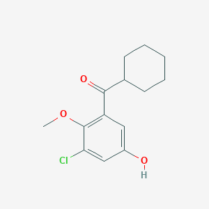 molecular formula C14H17ClO3 B14178679 (3-Chloro-5-hydroxy-2-methoxyphenyl)(cyclohexyl)methanone CAS No. 918311-01-0