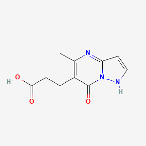 molecular formula C10H11N3O3 B1417871 3-(5-甲基-7-氧代-4,7-二氢吡唑并[1,5-a]嘧啶-6-基)丙酸 CAS No. 1158240-94-8