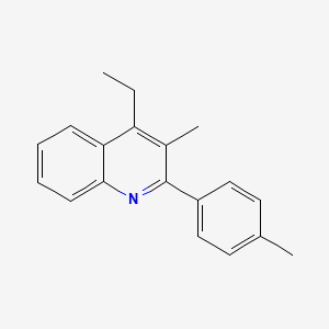 molecular formula C19H19N B14178727 4-Ethyl-3-methyl-2-(4-methylphenyl)quinoline CAS No. 923291-70-7