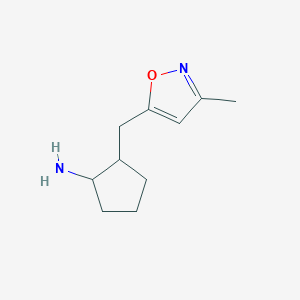 B1417874 {2-[(3-Methylisoxazol-5-yl)methyl]cyclopentyl}amine CAS No. 1100327-73-8