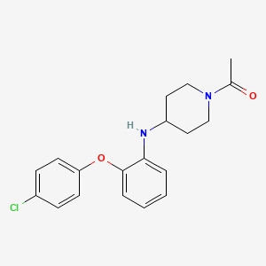 1-{4-[2-(4-Chlorophenoxy)anilino]piperidin-1-yl}ethan-1-one