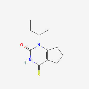 molecular formula C11H16N2OS B1417879 1-(仲丁基)-4-硫代氧代-1,3,4,5,6,7-六氢-2H-环戊并[d]嘧啶-2-酮 CAS No. 920410-76-0