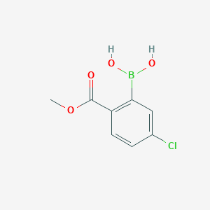 molecular formula C8H8BClO4 B1417880 (5-Chloro-2-(methoxycarbonyl)phenyl)boronic acid CAS No. 957062-64-5