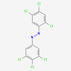 molecular formula C12H4Cl6N2 B14178800 (E)-1-(2,4,5-Trichlorophenyl)-2-(3,4,5-trichlorophenyl)diazene CAS No. 923027-12-7