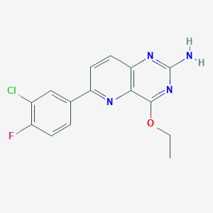 6-(3-Chloro-4-fluorophenyl)-4-ethoxypyrido[3,2-d]pyrimidin-2-amine