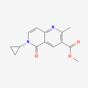 B1417883 Methyl 6-cyclopropyl-2-methyl-5-oxo-5,6-dihydro-1,6-naphthyridine-3-carboxylate CAS No. 1158282-25-7