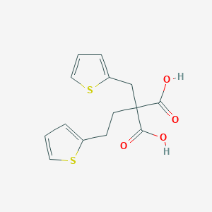 2-(2-Thiophen-2-ylethyl)-2-(thiophen-2-ylmethyl)propanedioic acid