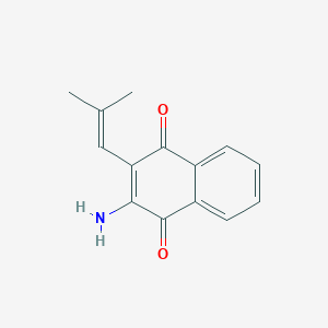 molecular formula C14H13NO2 B14178852 2-Amino-3-(2-methylprop-1-en-1-yl)naphthalene-1,4-dione CAS No. 870695-96-8