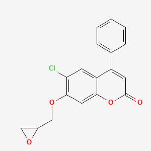 B1417886 6-chloro-7-(oxiran-2-ylmethoxy)-4-phenyl-2H-chromen-2-one CAS No. 1092333-60-2