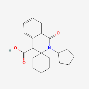 molecular formula C20H25NO3 B1417887 2'-cyclopentyl-1'-oxo-1',4'-dihydro-2'H-spiro[cyclohexane-1,3'-isoquinoline]-4'-carboxylic acid CAS No. 1217512-27-0