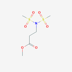 molecular formula C6H13NO6S2 B1417888 methyl N,N-bis(methylsulfonyl)-beta-alaninate CAS No. 1207604-92-9