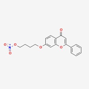 4-[(4-Oxo-2-phenyl-4H-1-benzopyran-7-yl)oxy]butyl nitrate