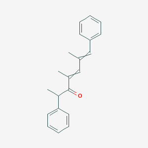 molecular formula C21H22O B14178891 4,6-Dimethyl-2,7-diphenylhepta-4,6-dien-3-one CAS No. 917906-08-2