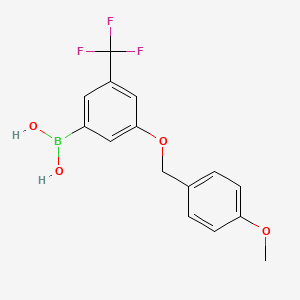 molecular formula C15H14BF3O4 B1417890 (3-((4-甲氧基苯甲基)氧基)-5-(三氟甲基)苯基)硼酸 CAS No. 913835-77-5