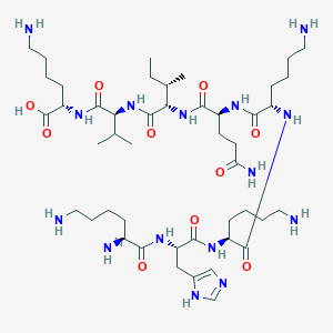 molecular formula C46H85N15O10 B14178919 L-Lysyl-L-histidyl-L-lysyl-L-lysyl-L-glutaminyl-L-isoleucyl-L-valyl-L-lysine CAS No. 923018-01-3