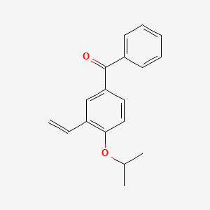 molecular formula C18H18O2 B14178925 {3-Ethenyl-4-[(propan-2-yl)oxy]phenyl}(phenyl)methanone CAS No. 854055-50-8