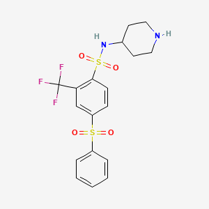 Benzenesulfonamide, 4-(phenylsulfonyl)-N-4-piperidinyl-2-(trifluoromethyl)-