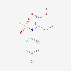 molecular formula C11H14ClNO4S B1417894 2-[(4-氯苯基)(甲磺酰基)氨基]丁酸 CAS No. 1218722-33-8