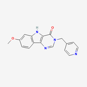 7-methoxy-3-(pyridin-4-ylmethyl)-5H-pyrimido[5,4-b]indol-4-one