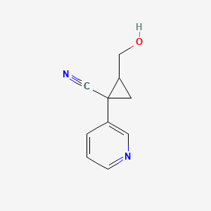 molecular formula C10H10N2O B14179002 2-(Hydroxymethyl)-1-(pyridin-3-yl)cyclopropane-1-carbonitrile CAS No. 919106-15-3