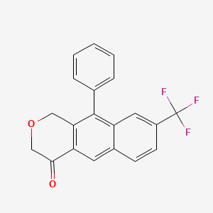 molecular formula C20H13F3O2 B14179009 10-Phenyl-8-(trifluoromethyl)-1H-naphtho[2,3-c]pyran-4(3H)-one CAS No. 923026-78-2