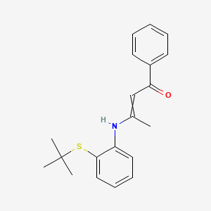 molecular formula C20H23NOS B14179022 3-[2-(tert-Butylsulfanyl)anilino]-1-phenylbut-2-en-1-one CAS No. 919083-35-5