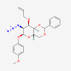 molecular formula C23H25N3O6 B1417908 4-甲氧基苯基 3-O-烯丙基-2-叠氮基-4,6-O-亚苄基-2-脱氧-β-D-半乳糖吡喃苷 CAS No. 889453-83-2