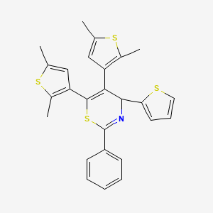 4H-1,3-Thiazine, 5,6-bis(2,5-dimethyl-3-thienyl)-2-phenyl-4-(2-thienyl)-