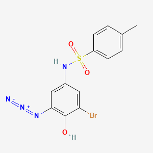 N-(3-Azido-5-bromo-4-hydroxyphenyl)-4-methylbenzene-1-sulfonamide