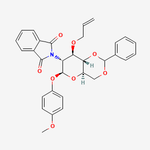 B1417925 4-Methoxyphenyl 3-O-Allyl-4,6-O-benzylidene-2-deoxy-2-phthalimido-beta-D-glucopyranoside CAS No. 889453-84-3