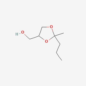 molecular formula C8H16O3 B14179321 2-Methyl-2-propyl-1,3-dioxolane-4-methanol CAS No. 4361-61-9