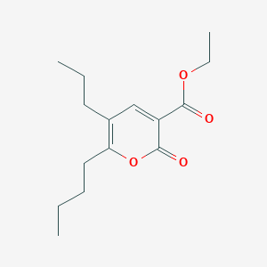 2H-Pyran-3-carboxylic acid, 6-butyl-2-oxo-5-propyl-, ethyl ester